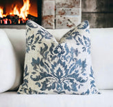 Vanessa Covington Pillow Cover 18x18, 20x20, 22x22, 24x24, 12x20, 12x22, 14x22, 14x48 Denim Basketweave Throw Pillow Cover