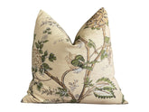 Thibaut Rye Printed Cotton Double Sided Throw Pillow Cover 18x18 20x20 22x22 24x24 12x20 12x22 14x22 16x24 12x46 Tan Throw Pillow Cover