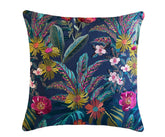 Olga Midnight Midnight Embroidered Navy Pillow Cover 18x18, 20x20, 22x22, 24x24, 12x20, 12x22, 14x22, 14x48 Magnolia Fabrics Throw Pillow Cover