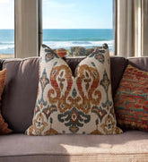 Sandoa Desert Chenille Pillow Cover Rust, Blue, Teal Chenille, Orange 18x18 20x20 22x22 24x24 12x20 14x22