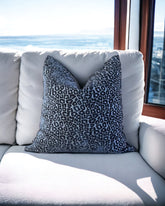 Tulvo Atlantic Leopard Throw Pillow Cover 18x18 20x20 22x22 24x24 12x20 14x22 14x48 XL Lumbar Cheetah Navy Chenille Velvet Throw Cover