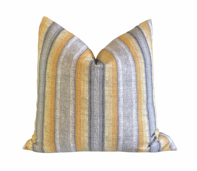 Set of 2 Throw Pillow Covers Pepita Canary 18x18 20x20 22x22 24x24 Yellow Grey Throw Pillow Covers Set of Two Throw Pillow Covers Striped