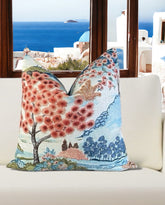 Yuhua Printed Cotton Pillow Cover 18x18, 20x20, 22x22, 24x24, 12x20, 12x22, 14x22, 16x24, 14x46, 14x48 Mill Creek Coral Throw Pillow Cover