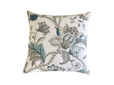 Finders Keepers Throw Pillow Cover Blue Jacobean Floral 18x18 20x20 22x22 24x24 12x20 14x22 P Kaufmann Pillow Cover