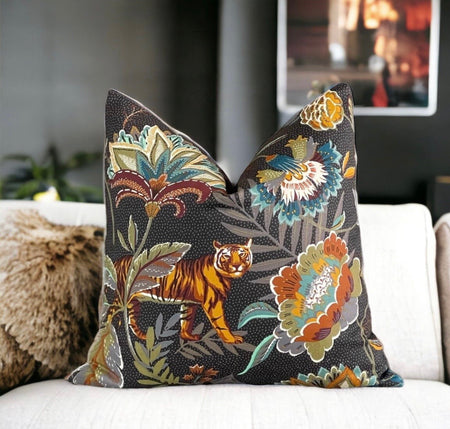 Bengal Tiger Throw Pillow Cover Double Sided 18x18 20x20 22x22 24x24 12x20 14x22 Stof France Anthracite