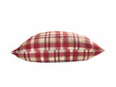 Set of 2 Throw Pillow Covers Ethan & Red 18x18 20x20 22x22 24x24 Beige and Red or Blue Pillow Covers Set of Two Pillow Covers Plaid Pillows