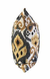 Ikat Mill Creek Throw Pillow Cover 18x18, 20x20, 22x22, 24x24, 12x20, 14x22 Charcoal, Gold, Mustard, Ivory Moroccan