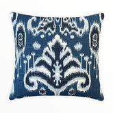 Ikat Martine Indigo Pillow Cover 18x18, 20x20, 22x22, 24x24, 12x20, 12x22, 14x22 Ikat Throw Pillow Cover