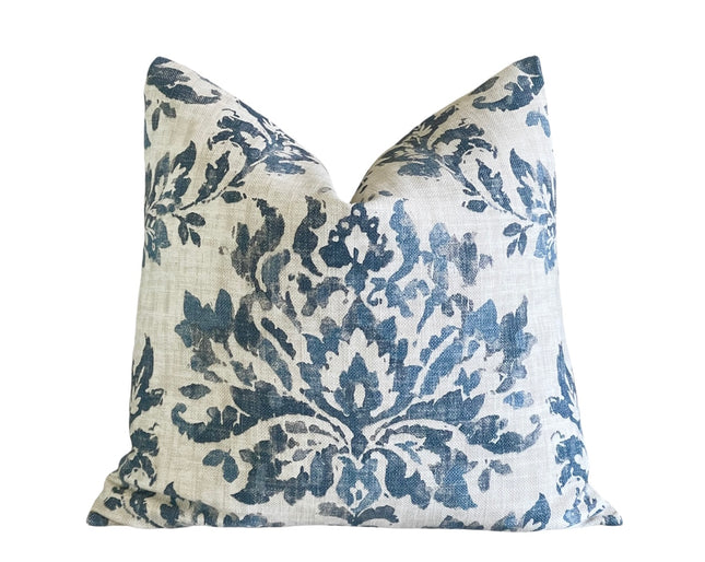 Vanessa Covington Pillow Cover 18x18, 20x20, 22x22, 24x24, 12x20, 12x22, 14x22, 14x48 Denim Basketweave Throw Pillow Cover