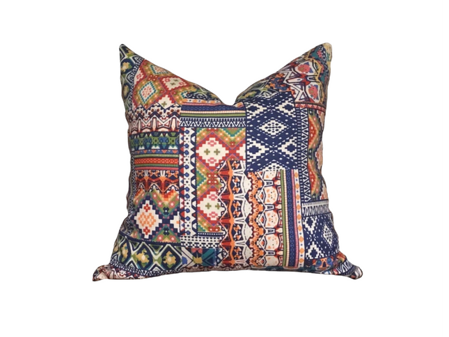 Boho Throw Pillow Cover Nambia Boho 18x18 20x20 12x20 Patchwork Print Throw Pillow Cover Boho Pillow Cover Southwestern