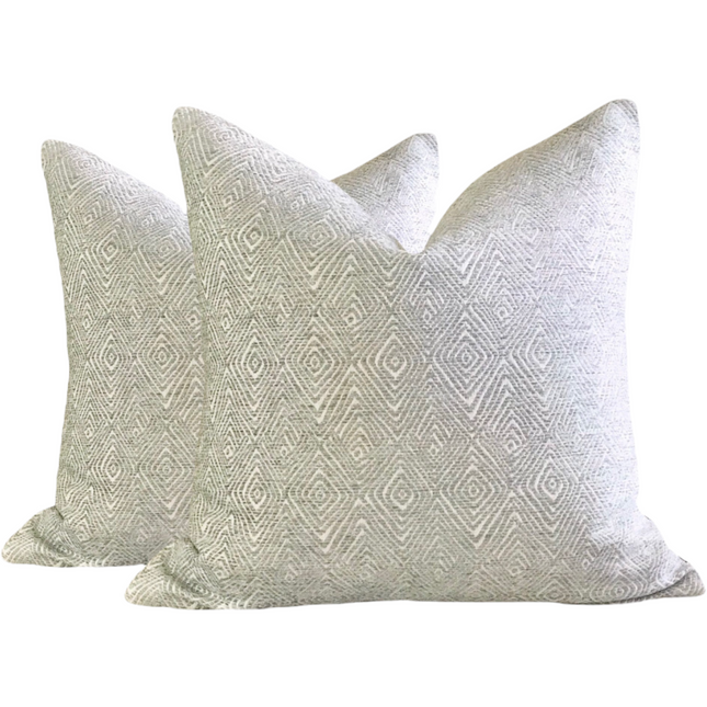 Set of 2 Throw Pillow Covers Seaglass Set in Motion by Kelly Ripa Seafoam Soft Green Blue Throw Pillow Covers 18x18 20x20 22x22 24x24