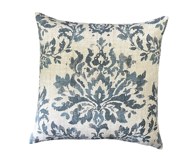 Vanessa Covington Pillow Cover 18x18, 20x20, 22x22, 24x24, 12x20, 12x22, 14x22, 14x48 Denim Basketweave Throw Pillow Cover